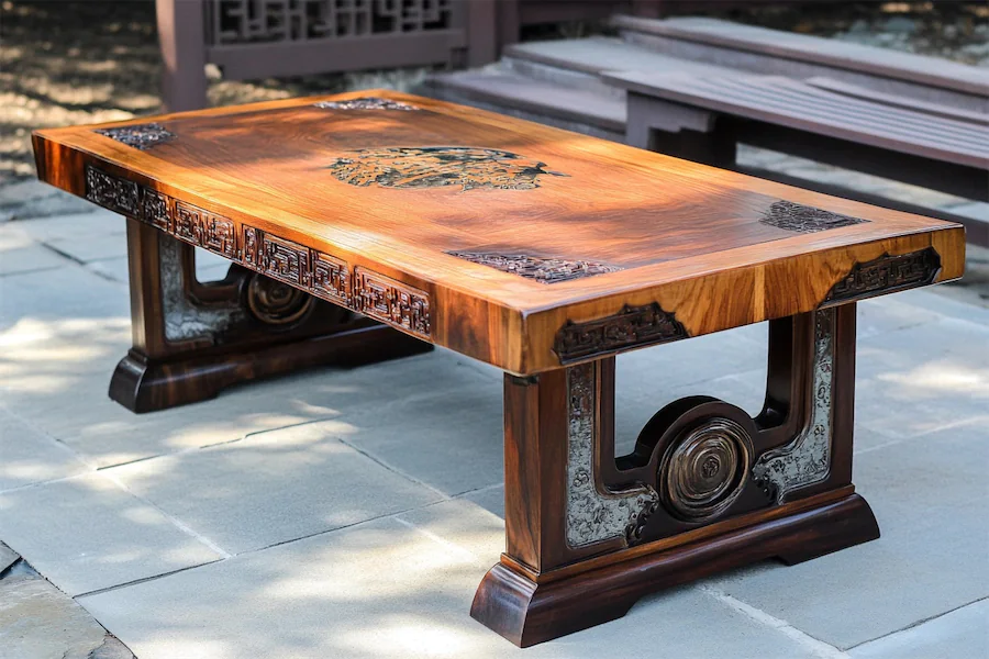 Asian Inspired Coffee Table Cover