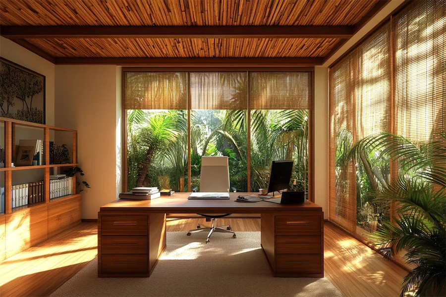 Bamboo Office Room Cover