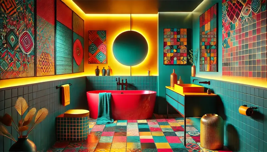 Bold Color Bathroom Cover