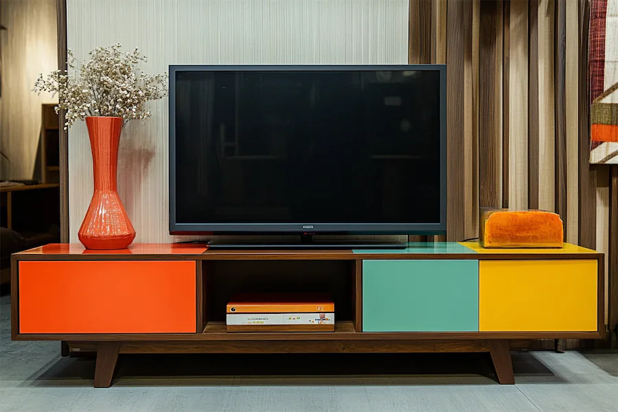 Bold Color TV Stand Cover