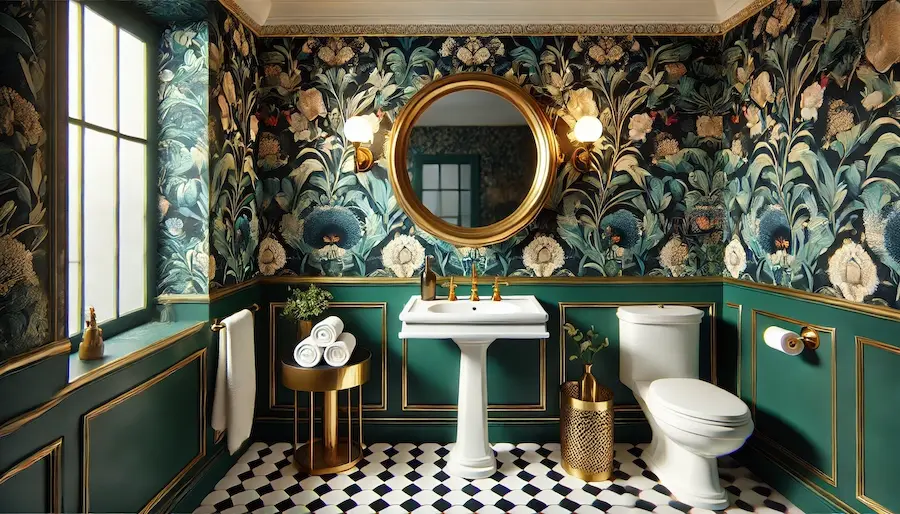 Bold Wallpaper Bathroom Cover