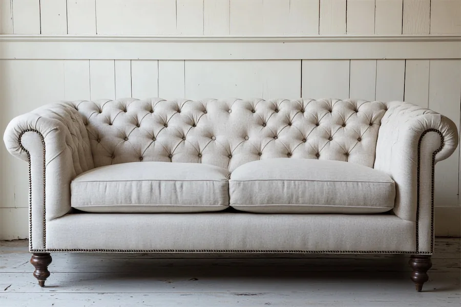 Button Tufted Sofa Cover