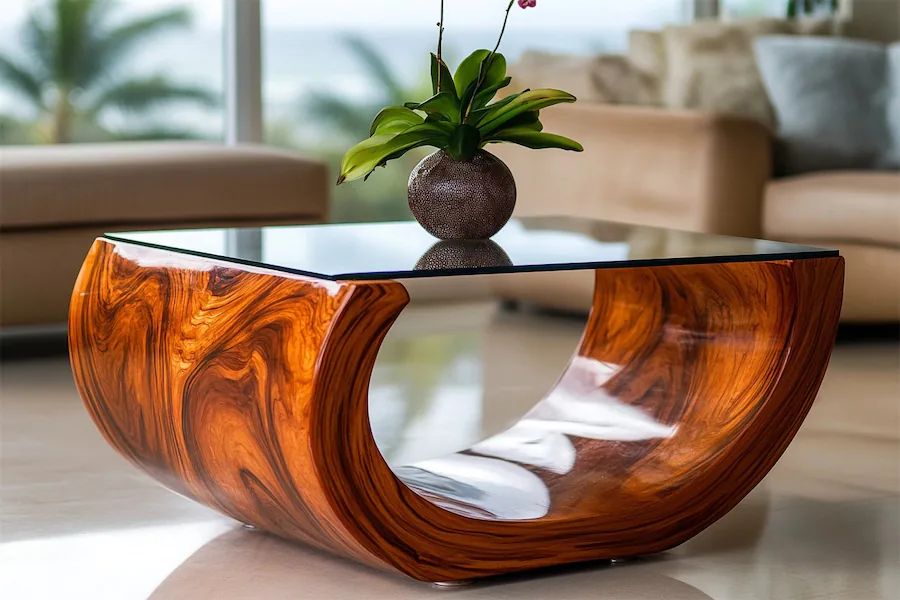 C Shaped Coffee Table Cover