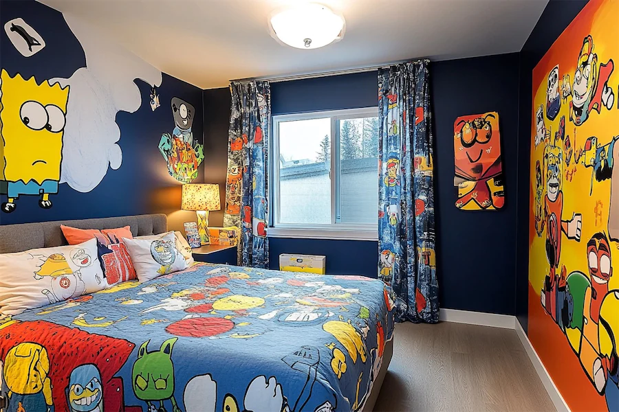 Cartoon Themed Kid Room Cover