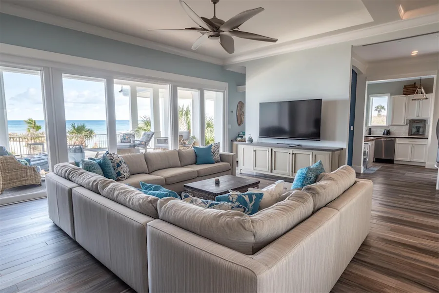 Coastal Contemporary Entertainment Room Cover