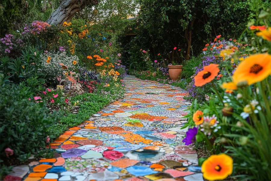 Colorful Mosaic Garden Cover