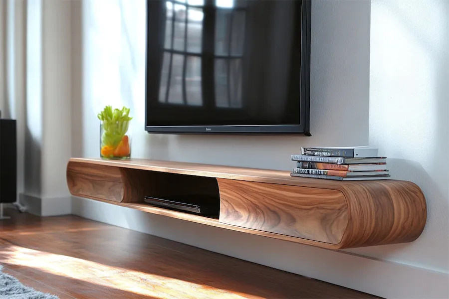 Contemporary Floating TV Stand Cover