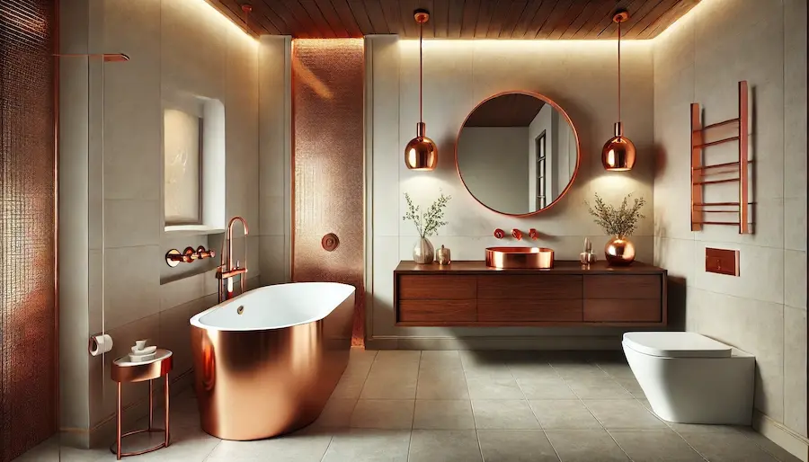 Copper Accents Bathroom Cover