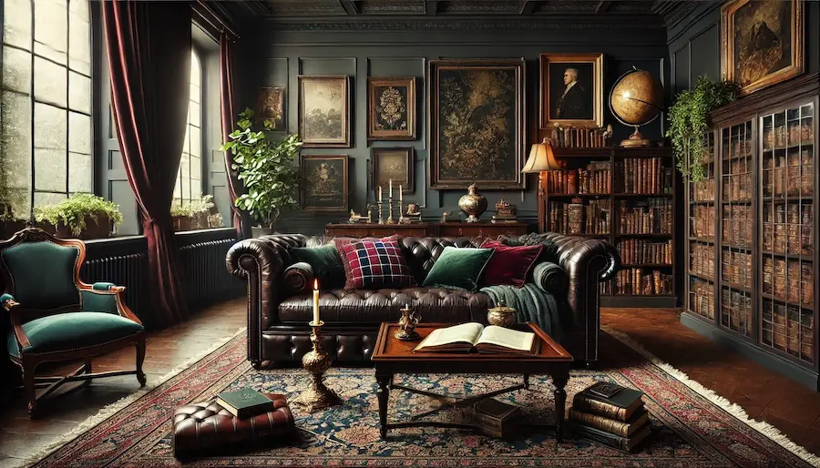 Dark Academia Living Room Cover