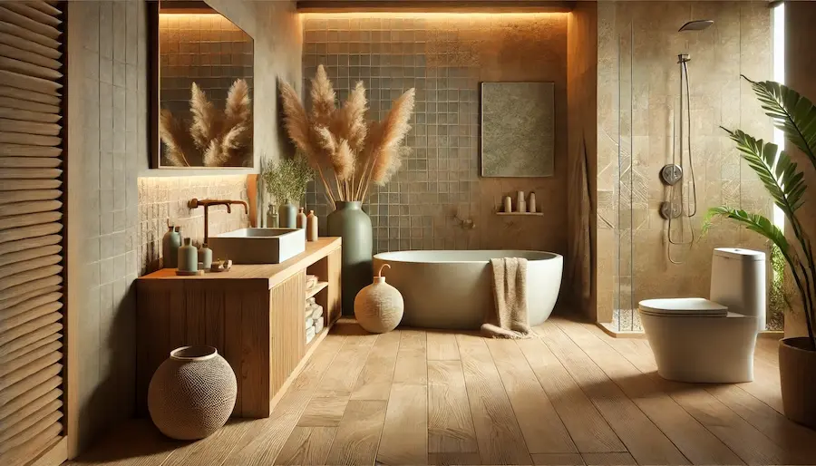 Earthy Tone Bathroom Cover