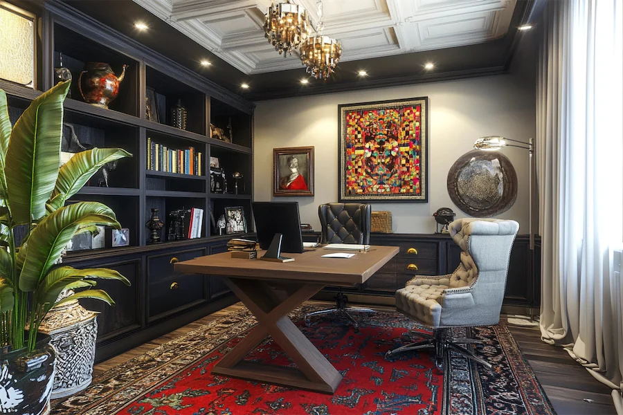 Eclectic Contemporary Office Room Cover