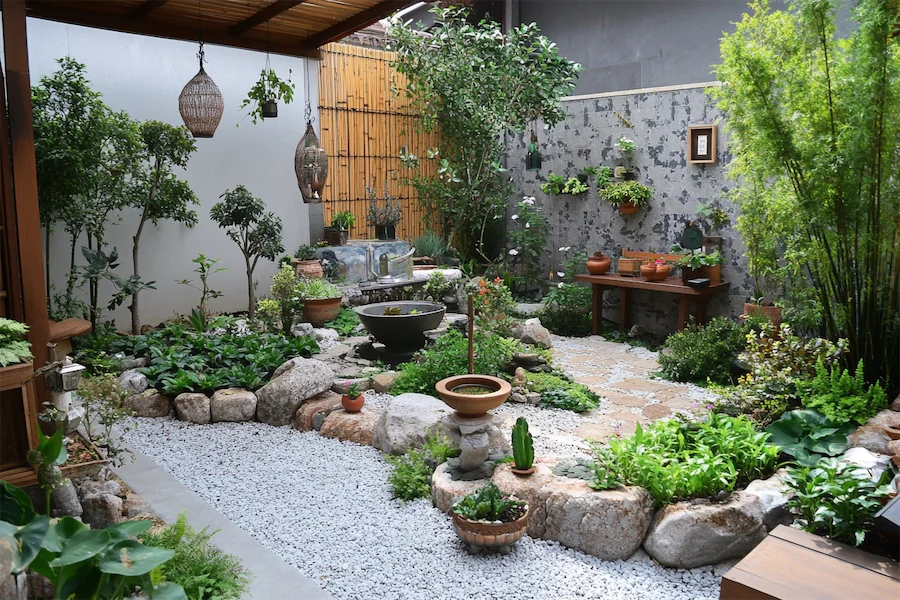 Feng Shui Courtyard Garden Cover