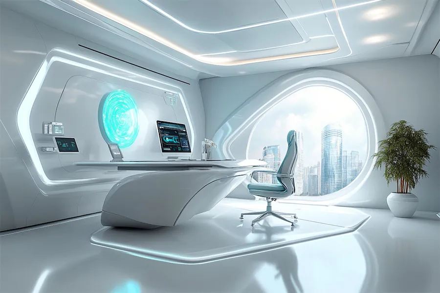 Futuristic Office Room Cover