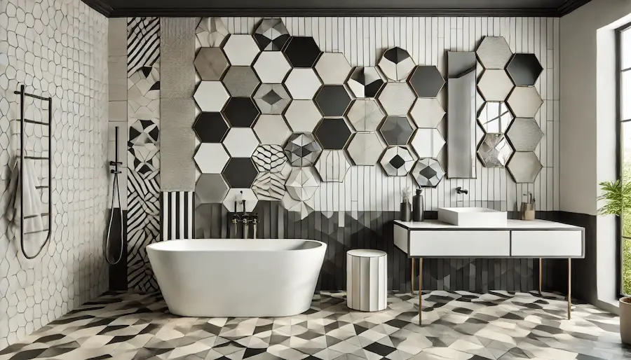 Geometric Bathroom Cover