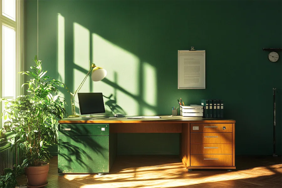 Green Office Room Cover