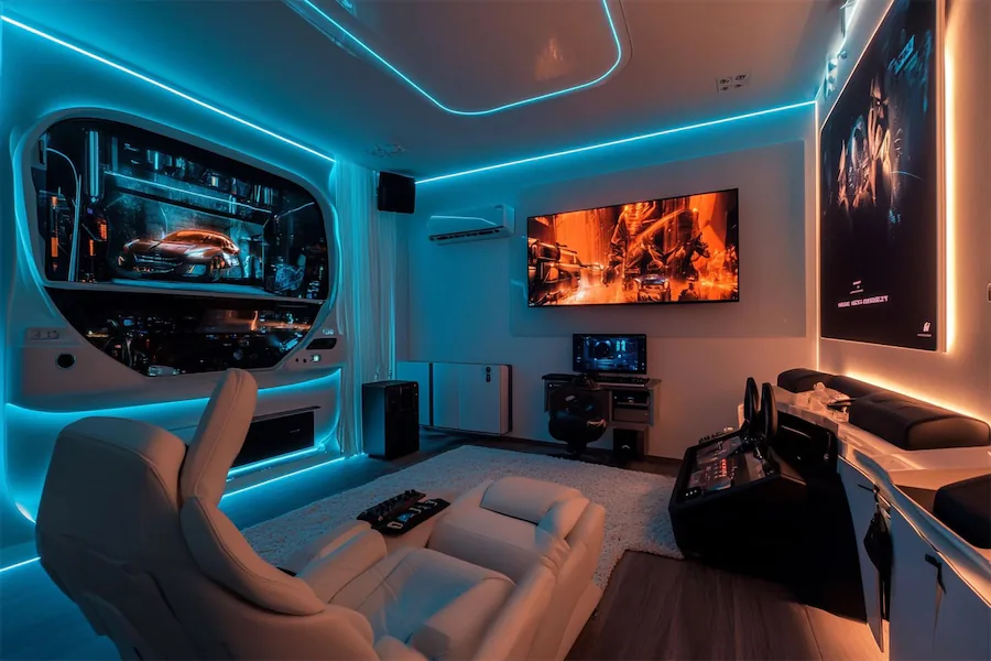 High Tech Entertainment Room Cover