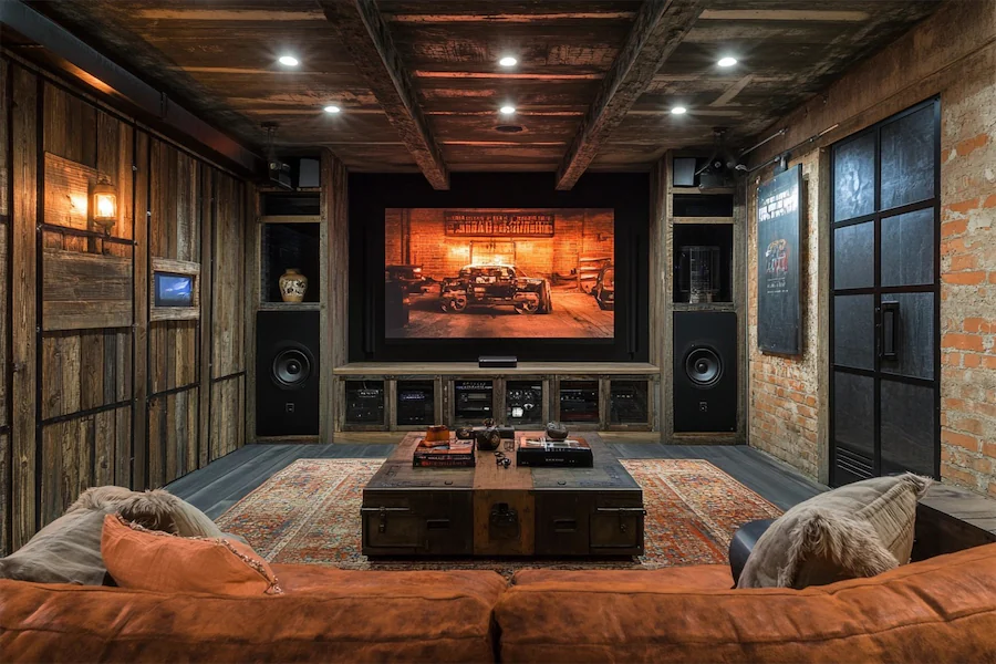 Industrial Chic Entertainment Room Cover