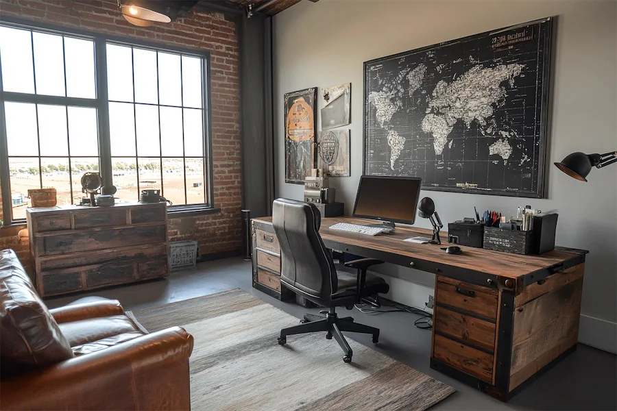 Industrial Chic Office Room Cover