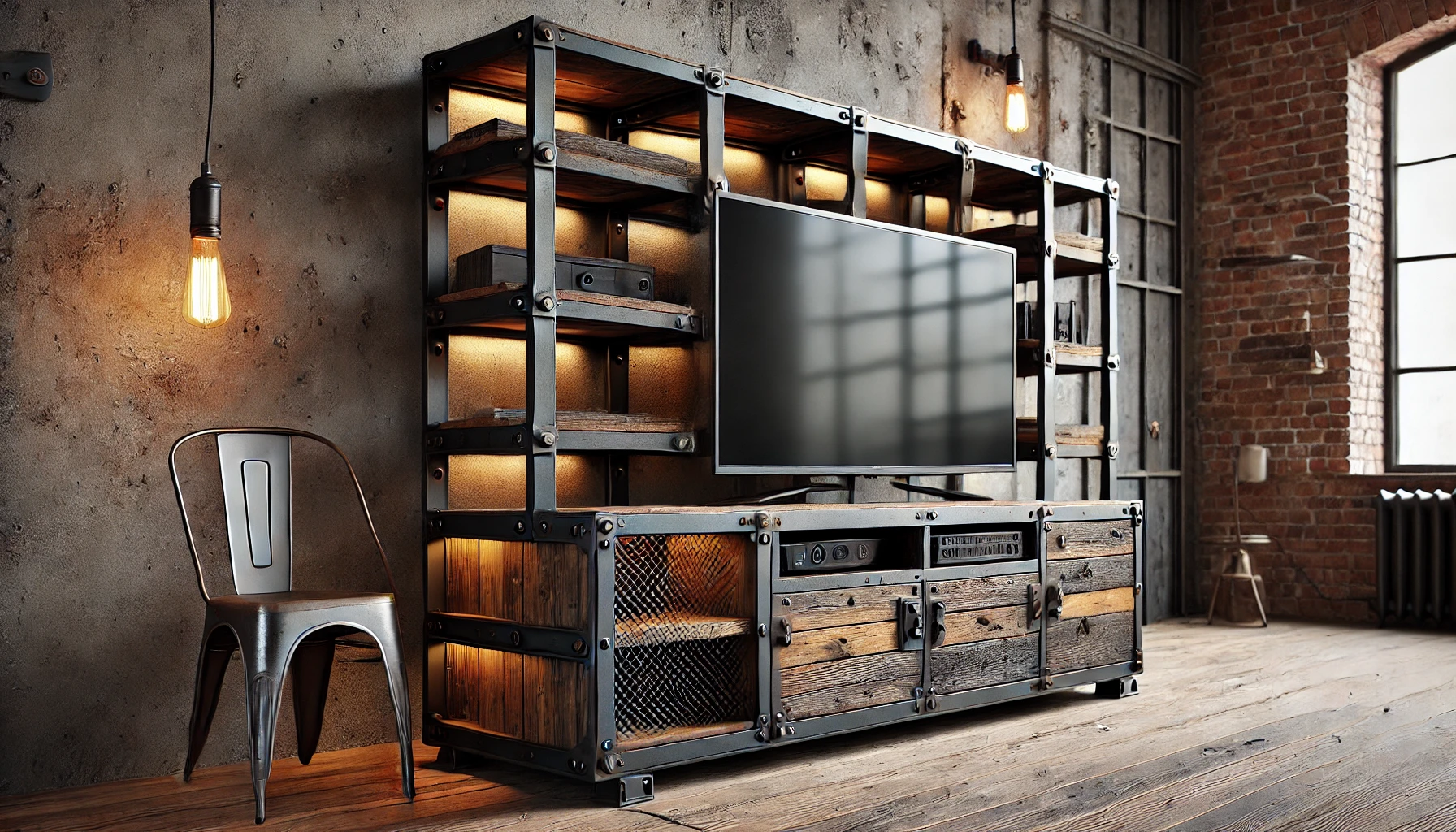 Industrial TV Stand