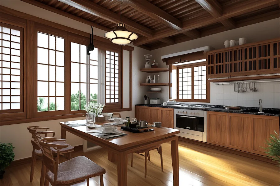 Korean Hanok Kitchen Cover