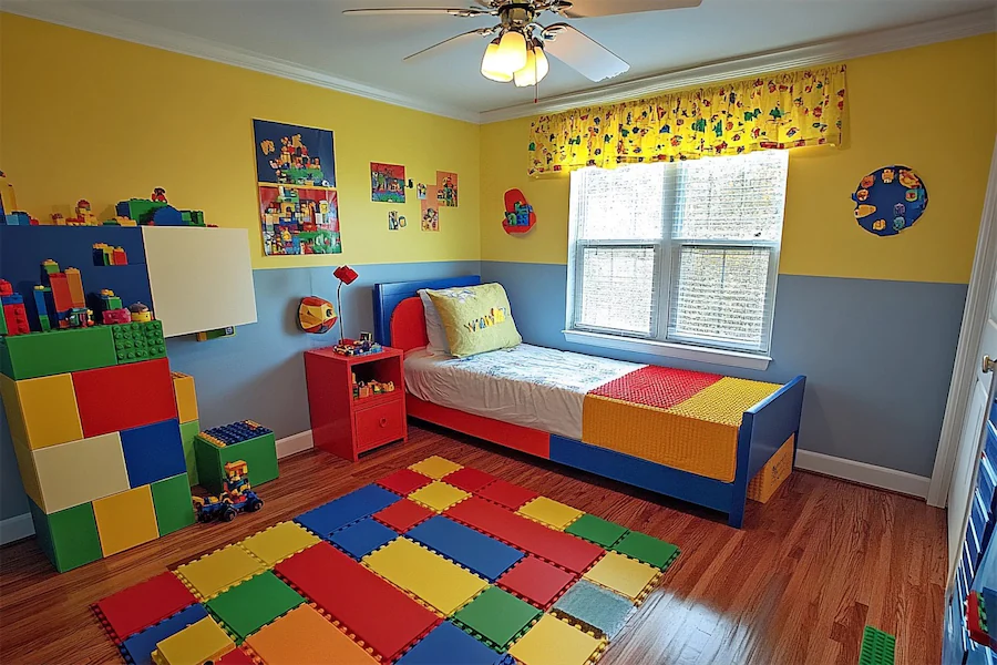 Lego Themed Kid Room Cover