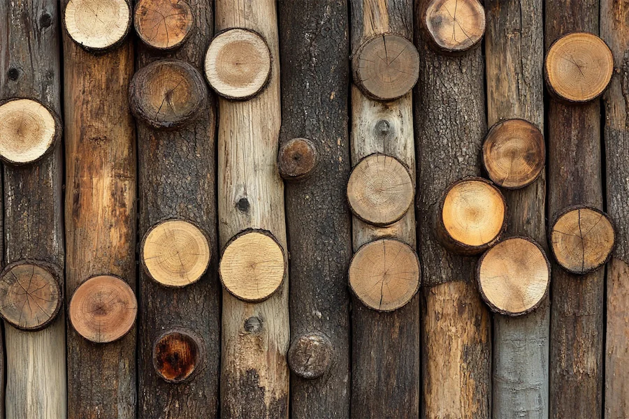 Log Cabin Wall Cover