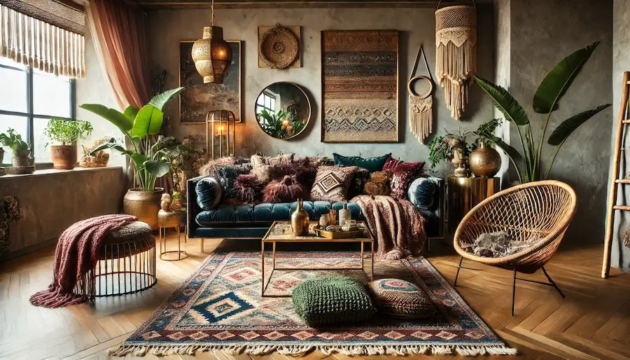 Luxe Bohemian Living Room Cover