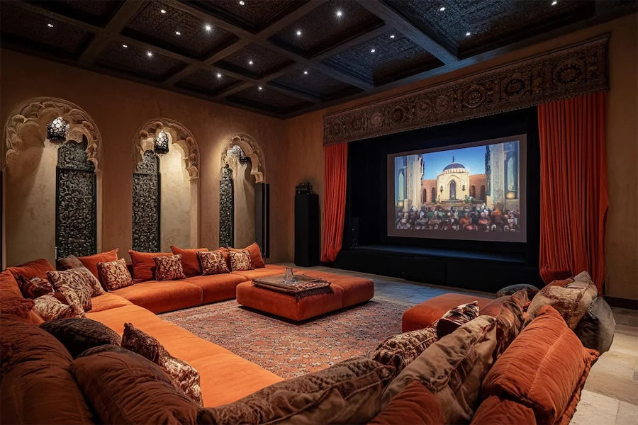 Luxury Mediterranean Entertainment Room Cover