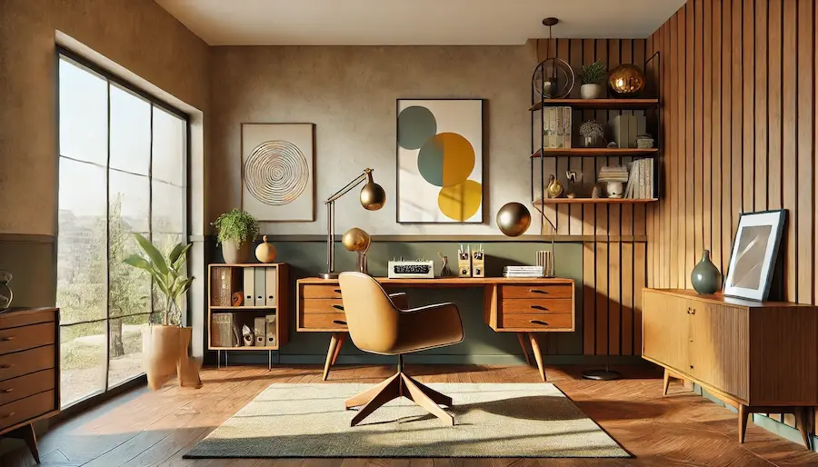 Mid Century Modern Office Room Cover