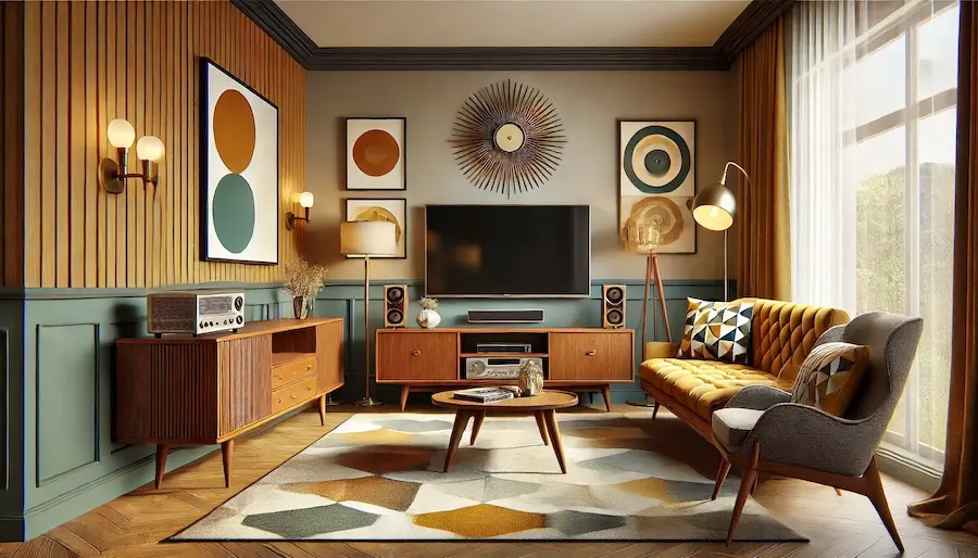 Mid Century Modern Entertainment Room Cover