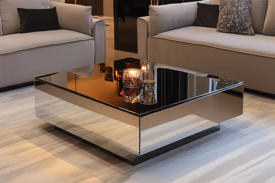 Mirrored Coffee Table Cover