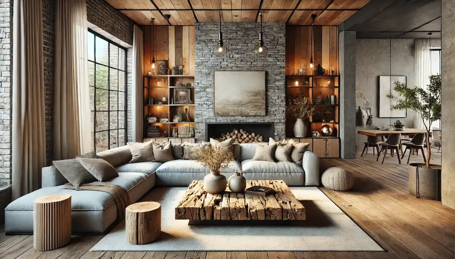 Modern Rustic Living Room Cover