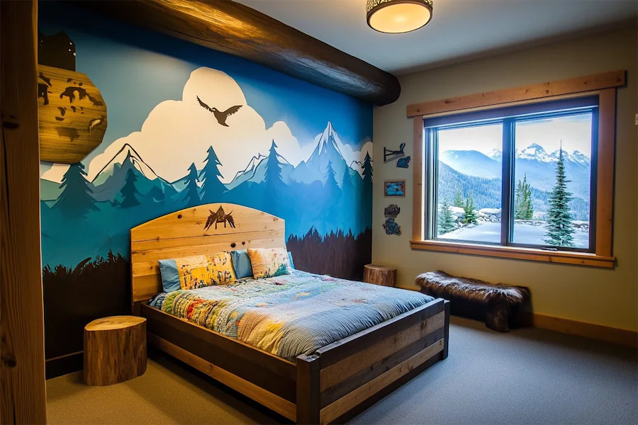 Mountain Themed Kid Room Cover