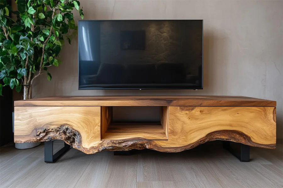 Natural Wood TV Stand Cover