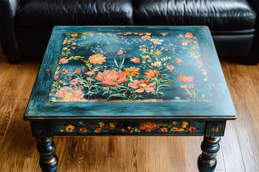 Painted Coffee Table Cover