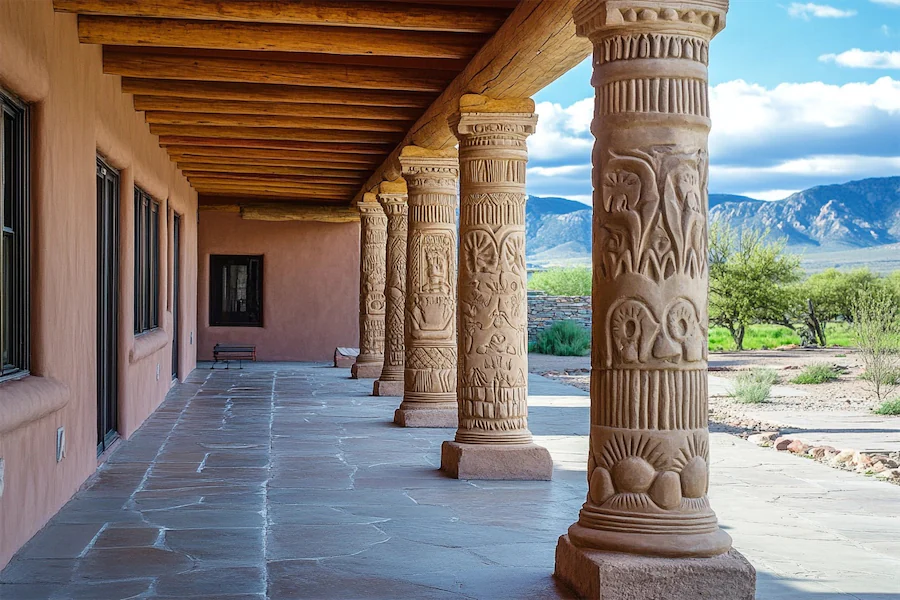 Pueblo Revival Columns Cover