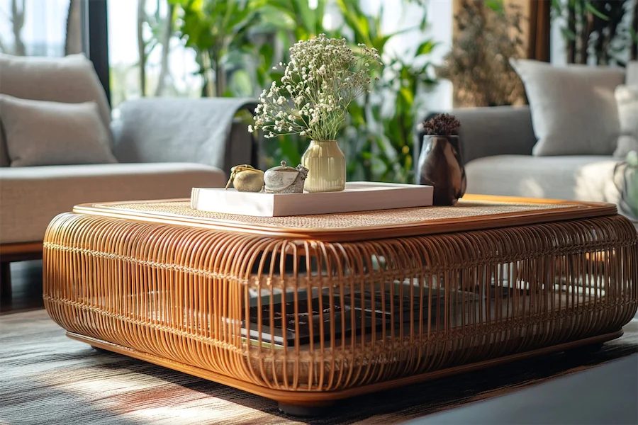 Rattan Coffee Table Cover