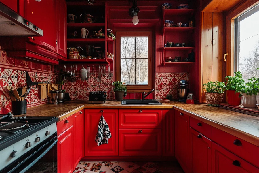 Red Kitchen Cover