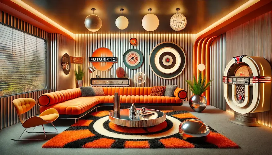 Retro Futuristic Living Room Cover