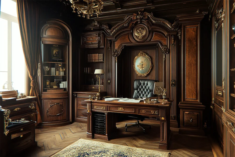 Russian Empire Style Office Room Cover