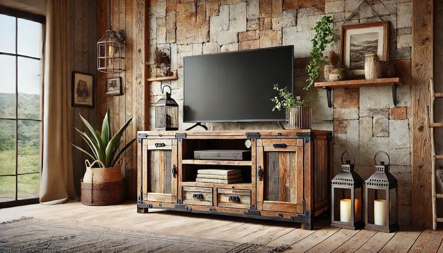 Rustic TV Stand Cover