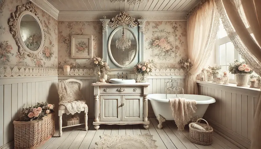 Shabby Chic Bathroom Cover