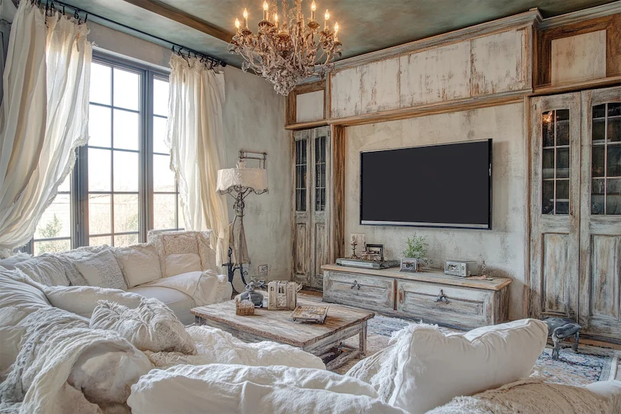 Shabby Chic Entertainment Room Cover