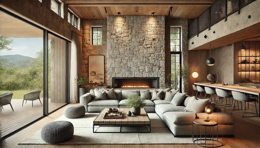 Stone Walled Living Room Cover