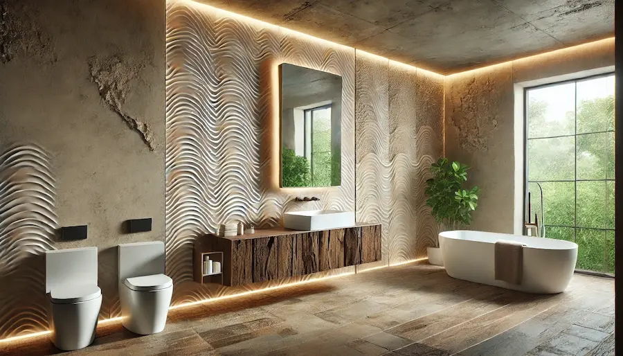 Textured Bathroom Cover