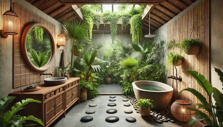 Tropical Bathroom Cover