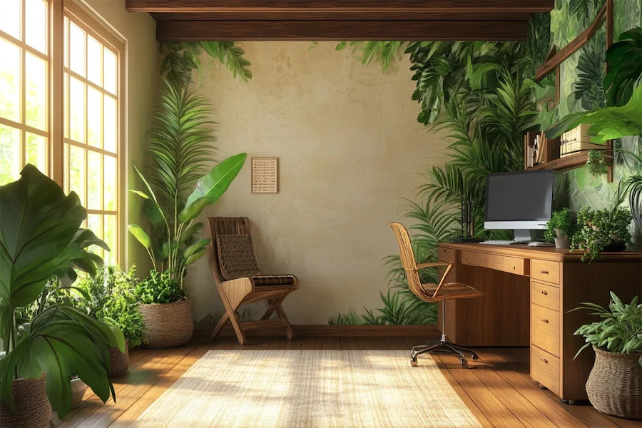 Tropical Office Room Cover