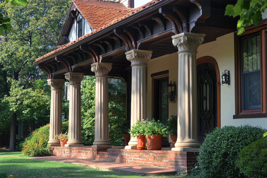 Tudor Revival Columns Cover