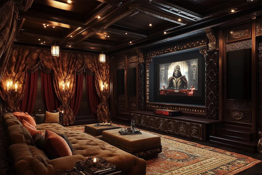 Tudor Style Entertainment Room Cover