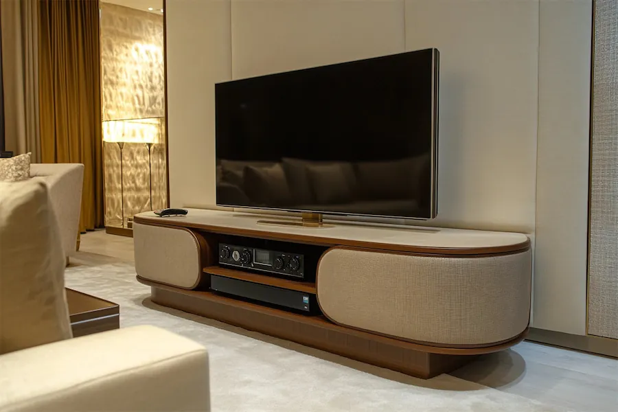 Upholstered TV Stand Cover